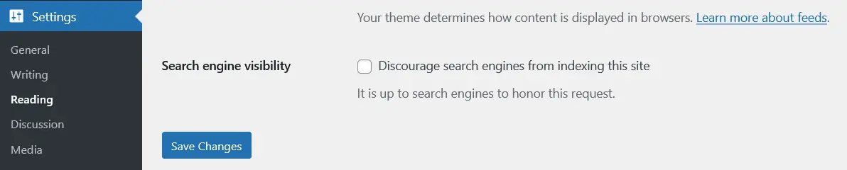 Enable Search Engine Visibility in WordPress