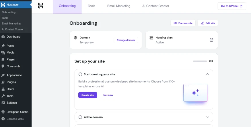 Hostinger Onboarding