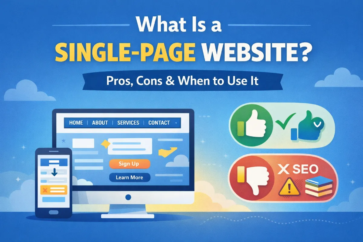 What Is a Single-Page Website? Pros, Cons & When to Use It