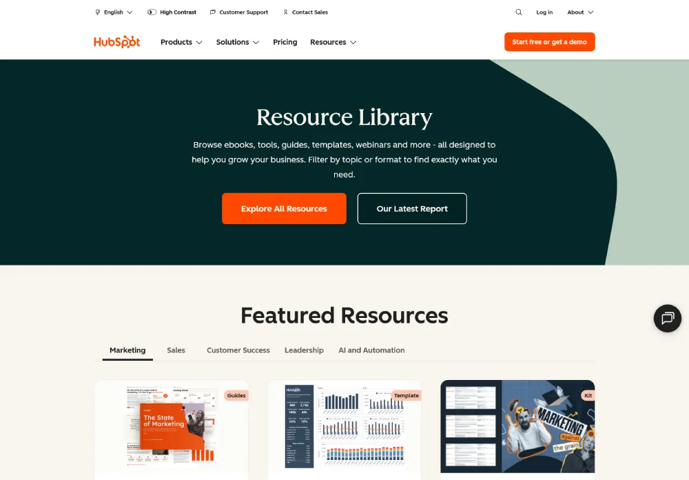 Lead Generation Landing Page - HubSpot
