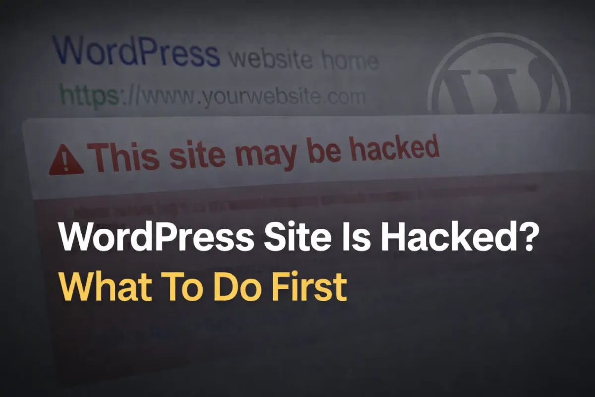 My WordPress Site Is Hacked – What to Do First (Step-by-Step Guide)