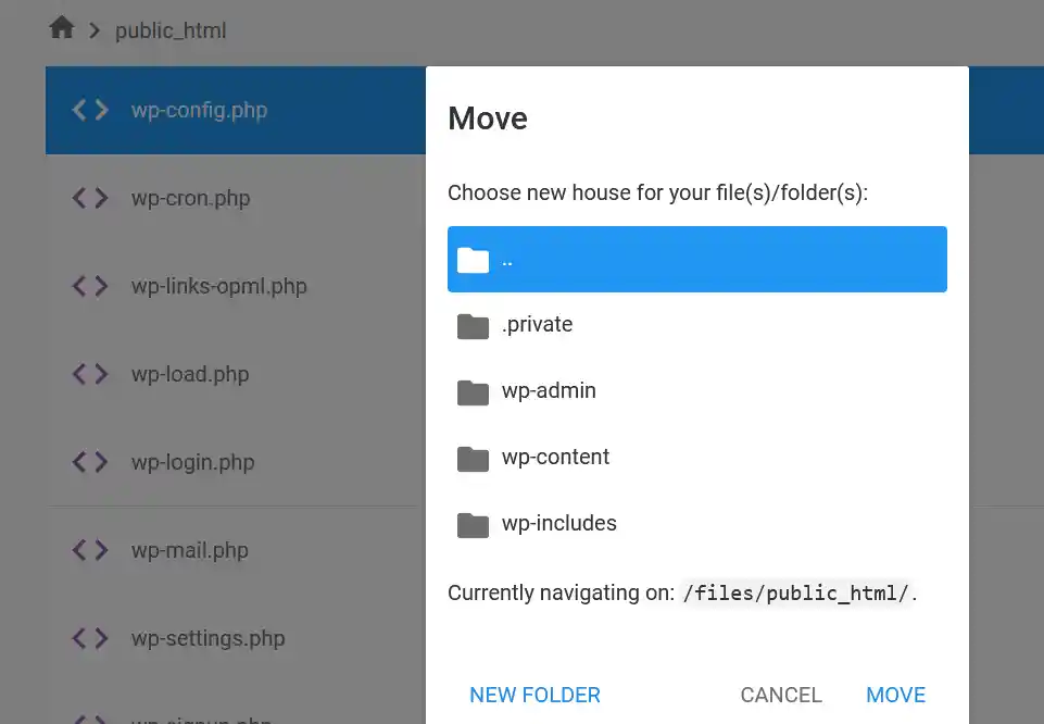Move wp-config file to Root