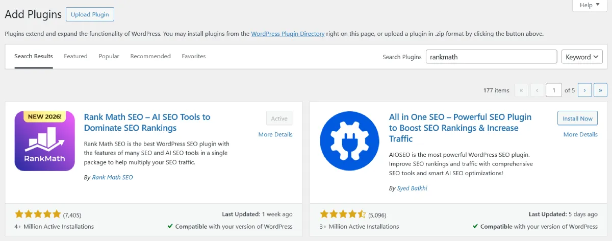 Install an SEO Plugin and Optimise