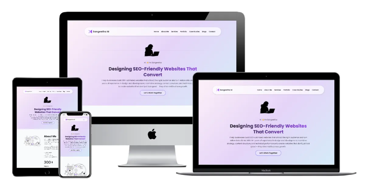 Check your single-page site on a mobile device before publishing.