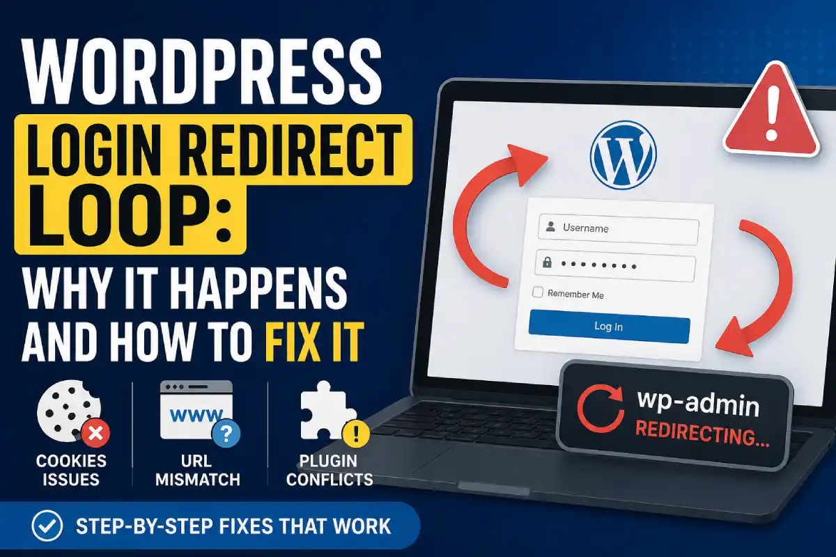 Fix WordPress Login Redirect Loop (wp-admin Keeps Redirecting)