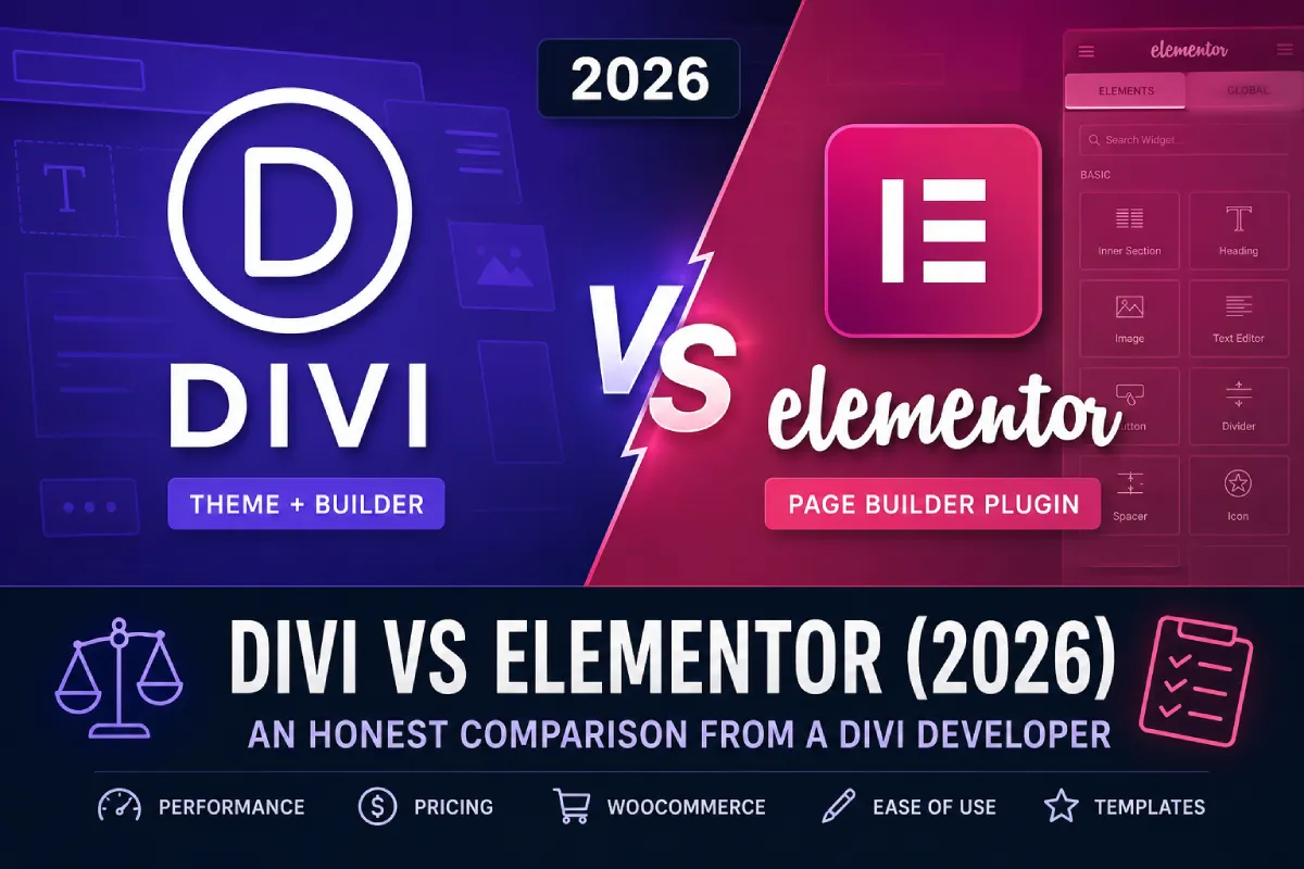 Divi vs Elementor (2026): An Honest Comparison from a Divi Developer