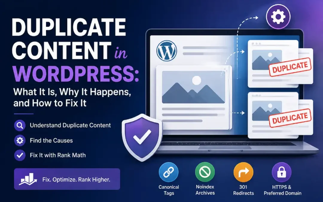 Duplicate Content in WordPress (Complete Fix Guide for 2026)