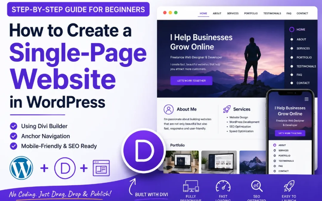 How to Create a Single-Page WordPress Website (Step-by-Step Guide)