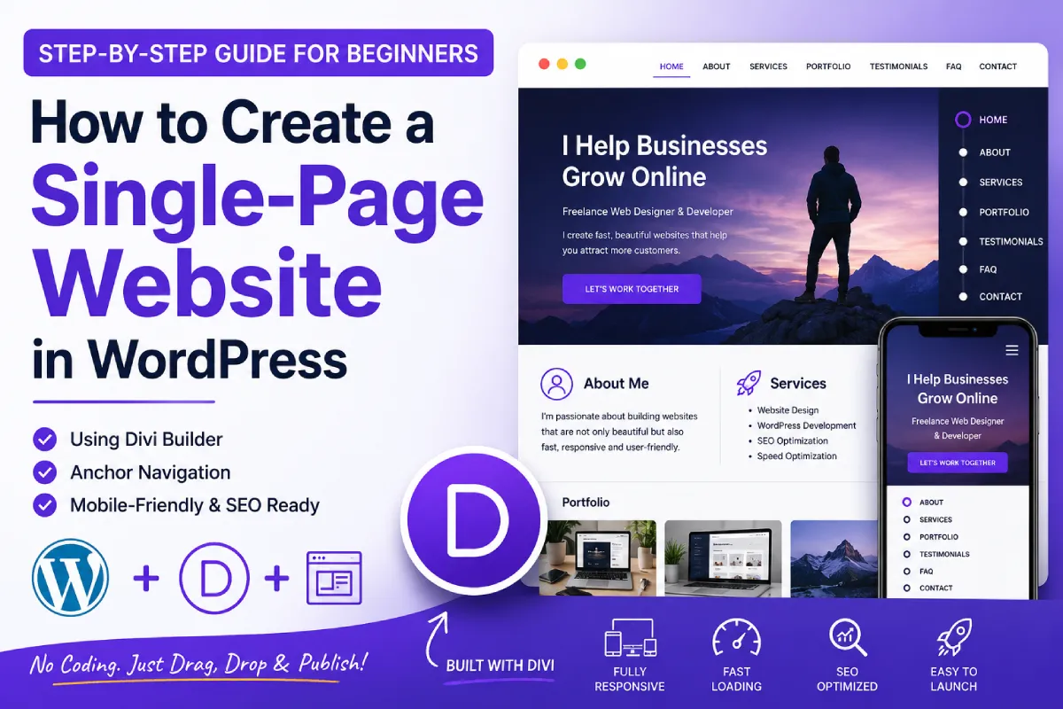 How to Create a Single-Page WordPress Website (Step-by-Step Guide)