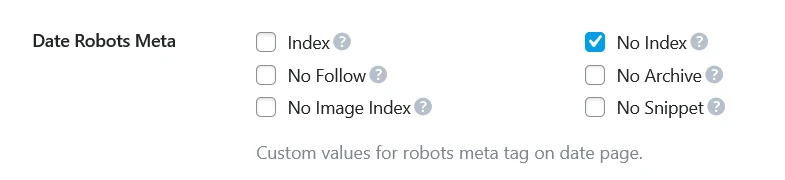 Noindex Date Archives