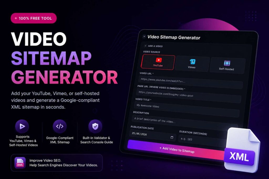 Free Video Sitemap Generator Free Video Sitemap Generator