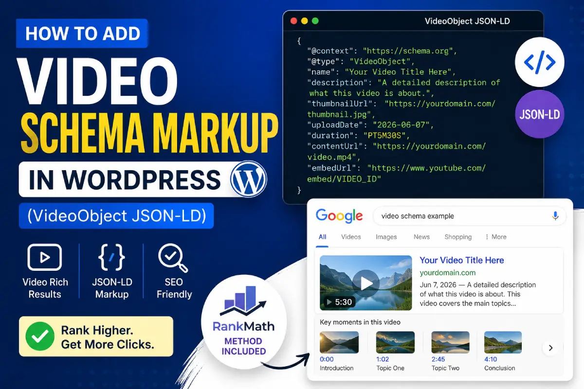 How to Add Video Schema Markup in WordPress (VideoObject JSON-LD)