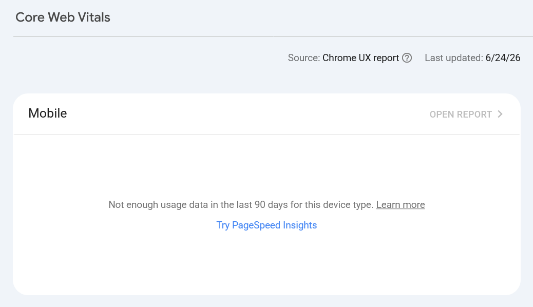 Why the Report Sometimes Shows "Insufficient Data"