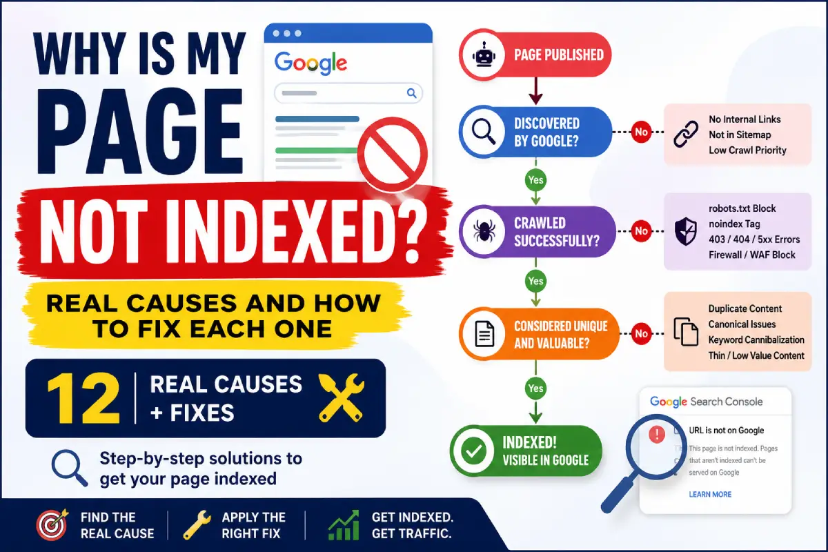 Why Is My Page Not Indexed by Google? (Real Causes and How to Fix Each One)