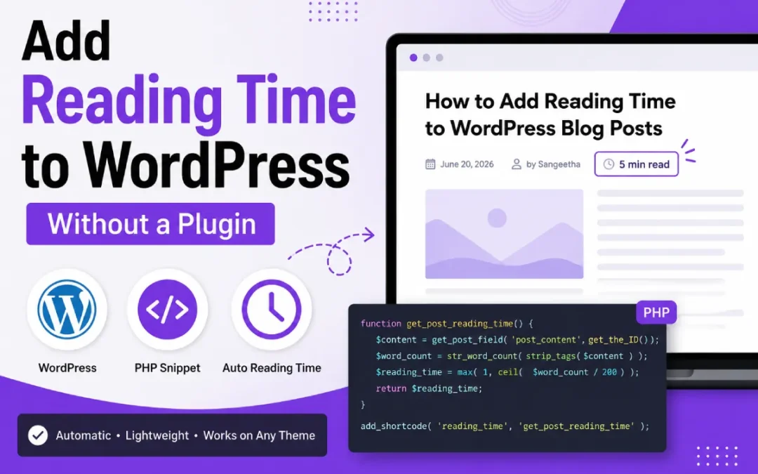 How to Add Reading Time to WordPress Blog Posts Without a Plugin