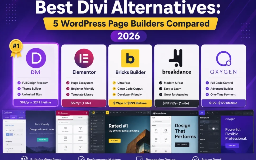 Best Divi Alternatives: 5 WordPress Page Builders Compared (2026)
