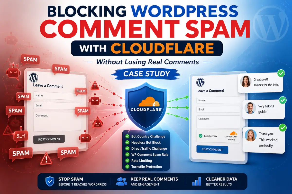 Blocking WordPress Comment Spam with Cloudflare (Without Losing Real Comments)
