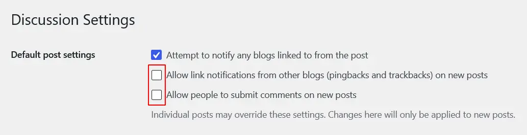 Disable Comments on Future Posts