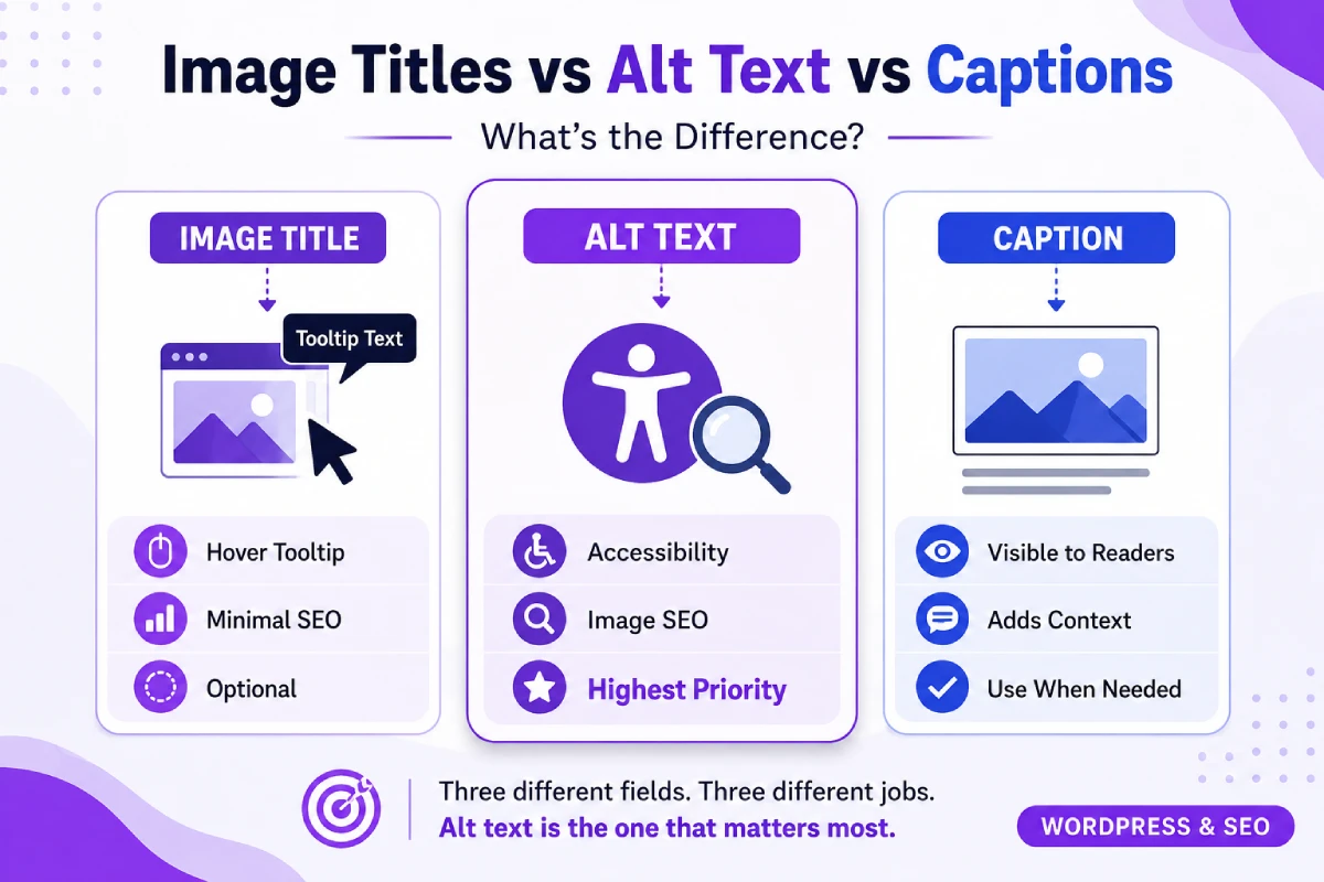 Image Titles vs Alt Text vs Captions: What's the Difference?