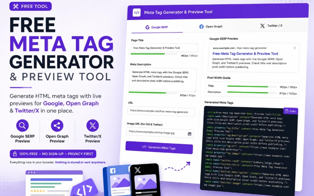 Free Meta Tag Generator & Preview Tool