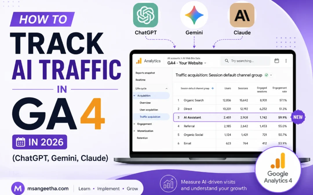 How to Track AI Traffic in GA4 in 2026 (ChatGPT, Gemini, Claude)