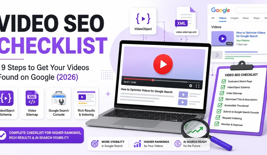 Video SEO Checklist: Everything You Need to Get Your Videos Found on Google (2026)