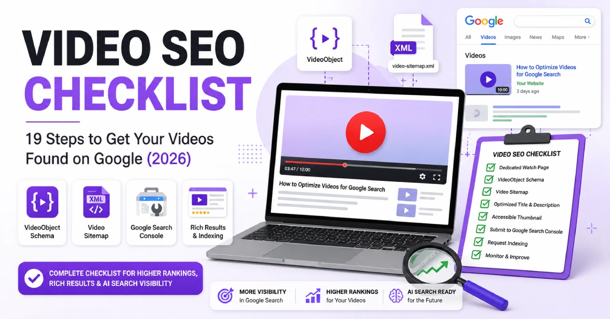 Video SEO Checklist: Everything You Need to Get Your Videos Found on Google (2026)