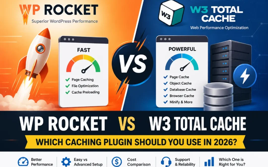 WP Rocket vs W3 Total Cache: Which Caching Plugin Should You Use in 2026?