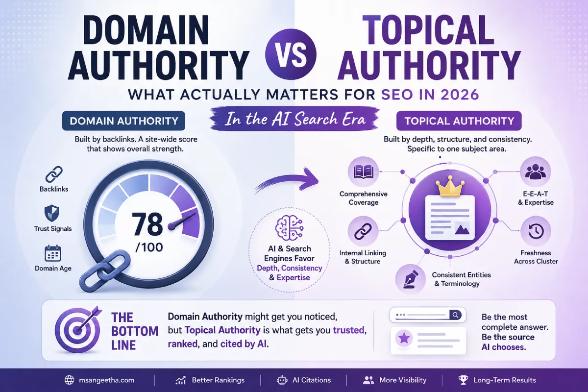 Domain Authority vs Topical Authority: What Actually Matters for SEO in 2026