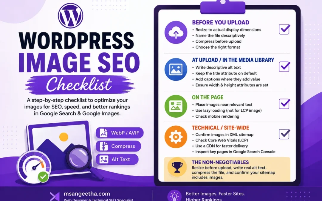 WordPress Image SEO Checklist: Optimize Images for SEO & Speed
