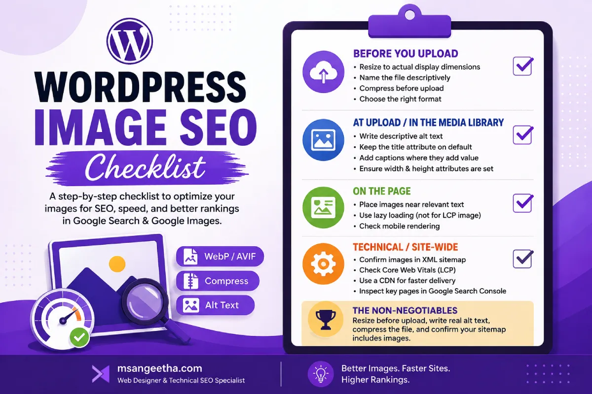 WordPress Image SEO Checklist