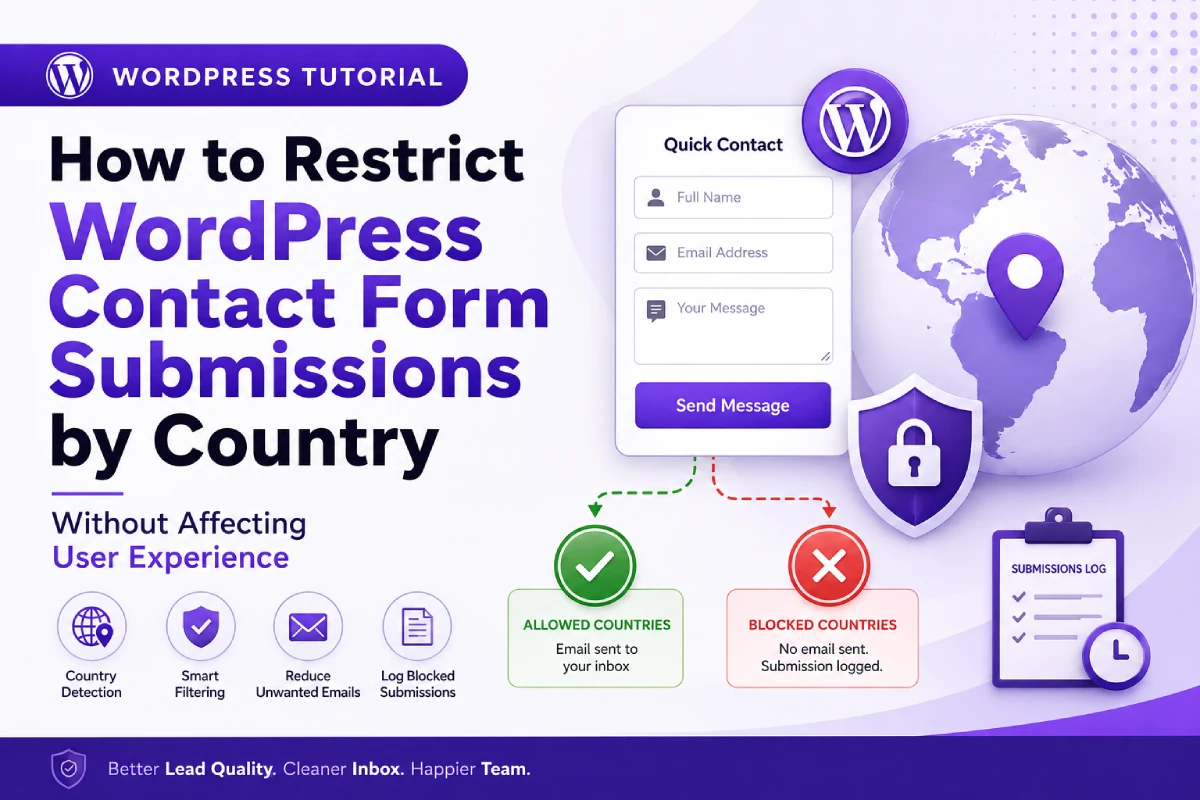 How to Restrict WordPress Contact Form Submissions by Country (Without Affecting User Experience)
