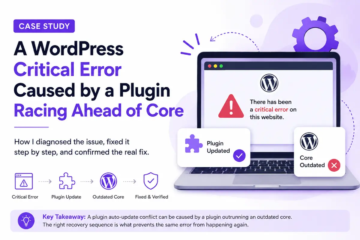 WordPress Critical Error Caused by Plugin/Core Mismatch