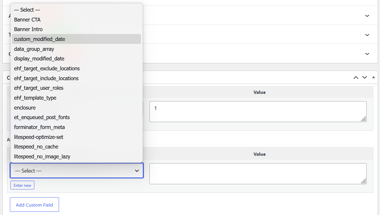 Add Custom Field For Custom Modified Date