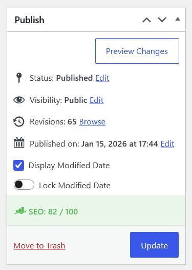 Display Modified Date