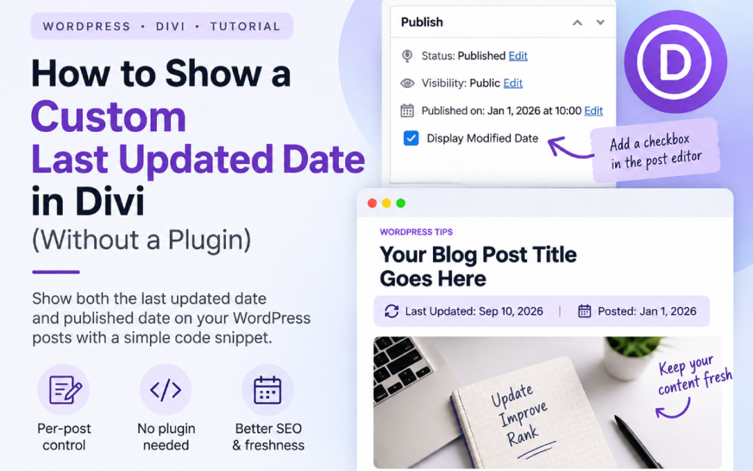 How to Show Last Updated Date in Divi (With Custom Control, No Plugin)