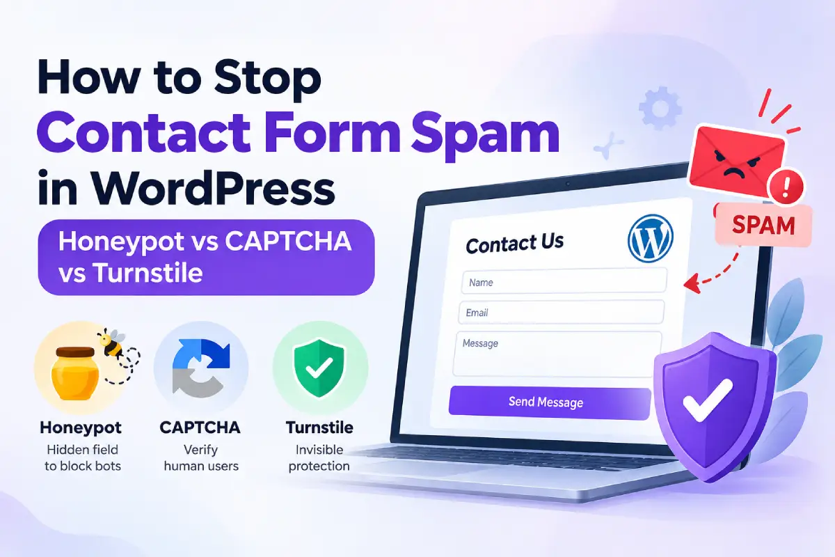 How to Stop Contact Form Spam in WordPress: Honeypot vs CAPTCHA vs Turnstile